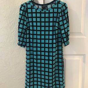 Teal and Navy Pattern Dress Size S